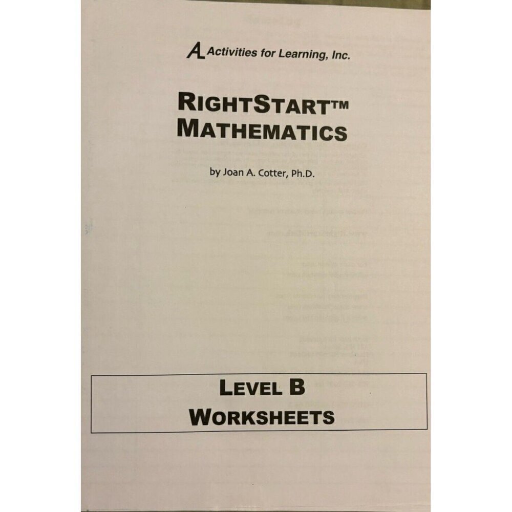 RightStart Mathematics Level B Workbook - Picture 2 of 8